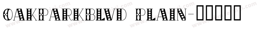 OakParkBlvd Plain字体转换
